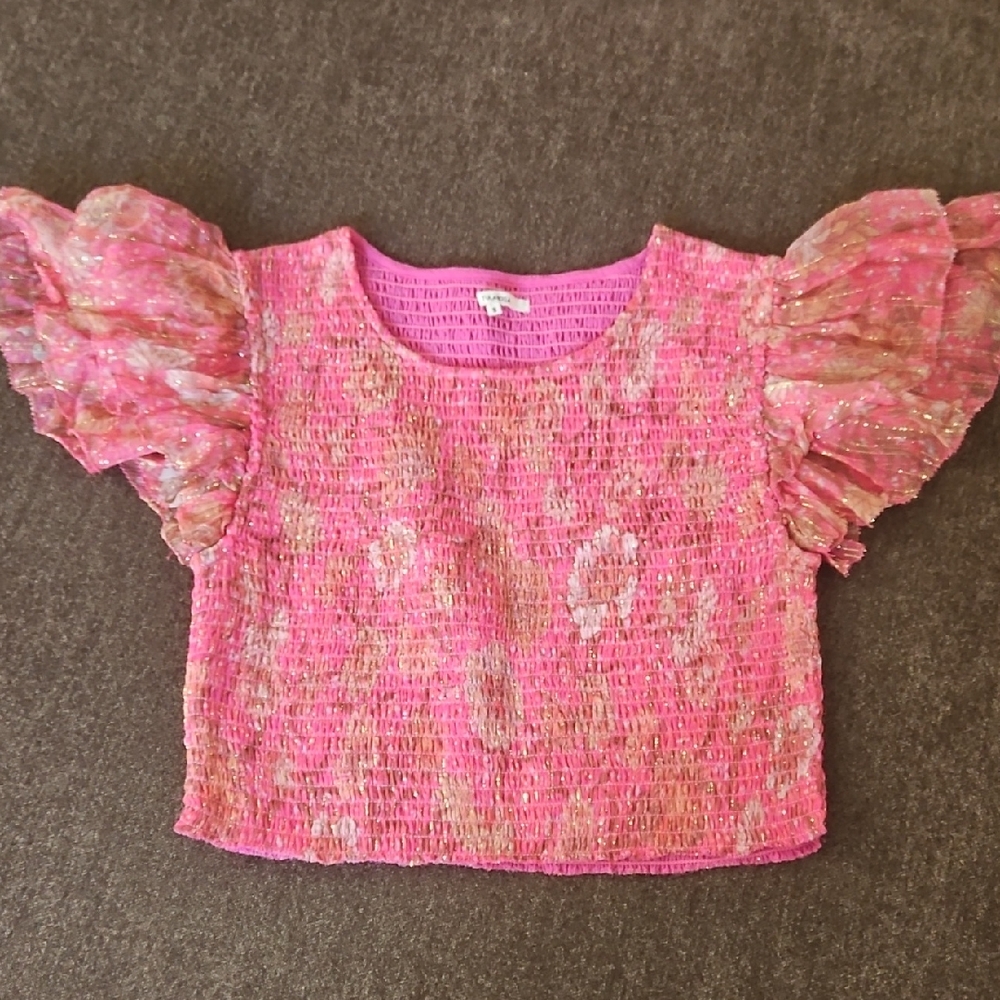 Tularosa Pink Ruffled Top